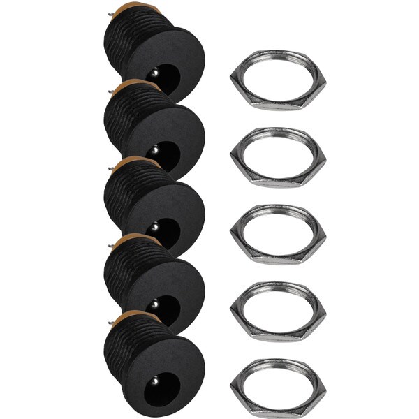 Main product image for 5-Pack DC Coax/Barrel Jack 2.1 x 5.5mm Panel Mount 090-5044